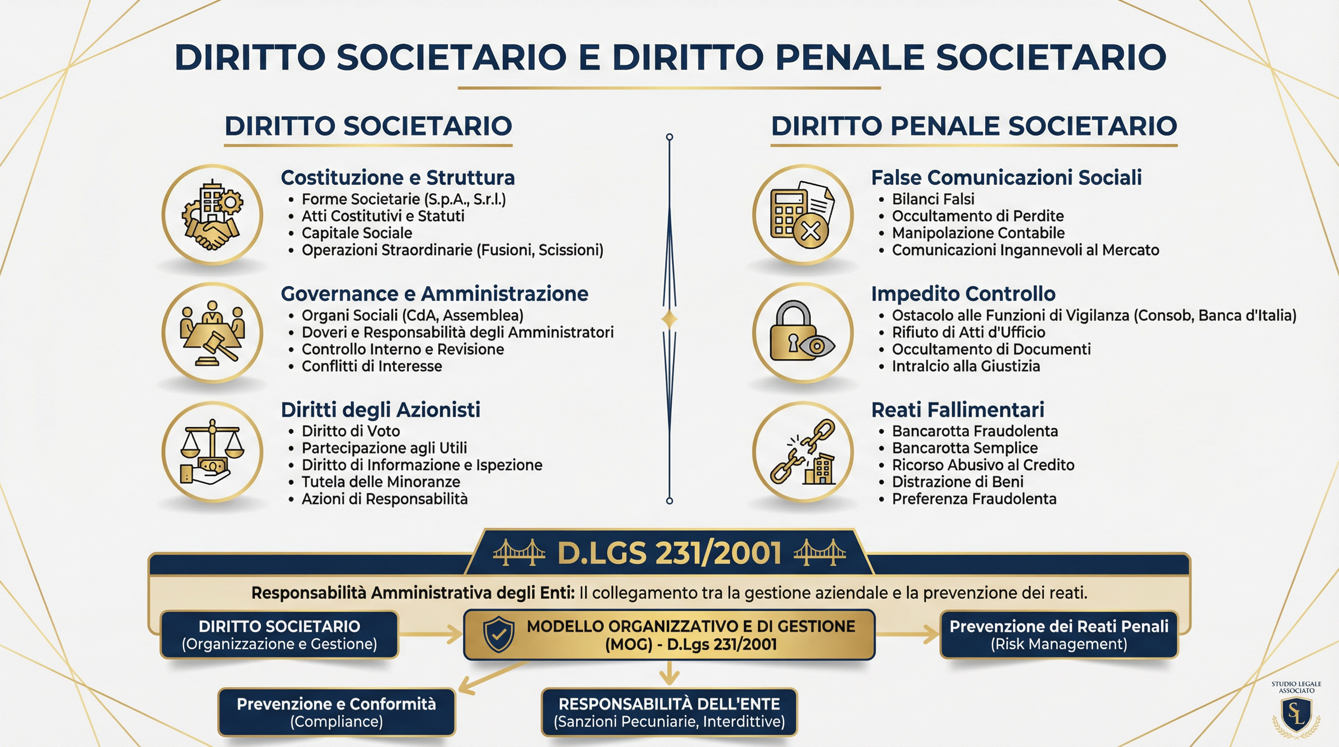 Infografica Diritto Societario e Penale Societario